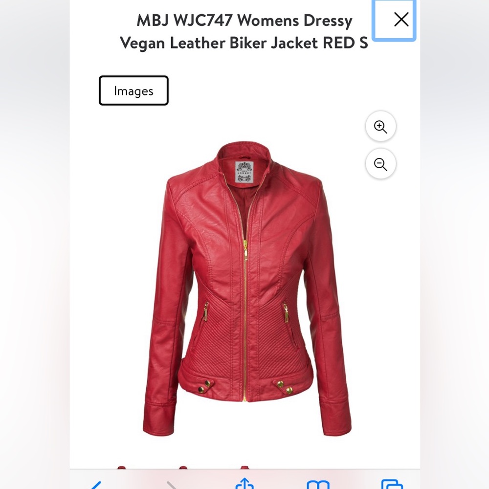 Women’s NWT   gorgeous Vegan leather Biker Jacket. 🔥🔥sz small / Made By Johnny